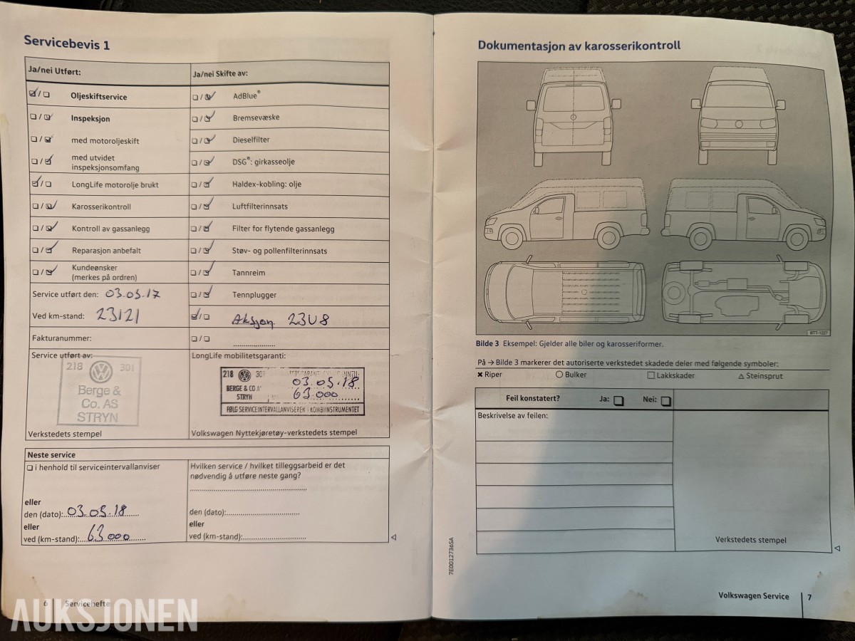 2017 VOLKSWAGEN TRANSPORTER 2,0 TDI 4MOTION WEBASTO HENGERFESTE