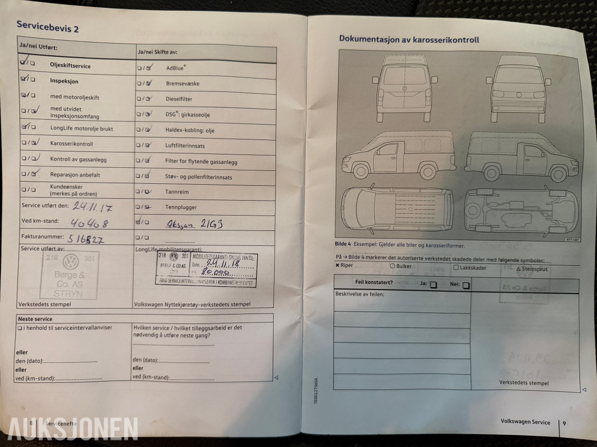 2017 VOLKSWAGEN TRANSPORTER 2,0 TDI 4MOTION WEBASTO HENGERFESTE