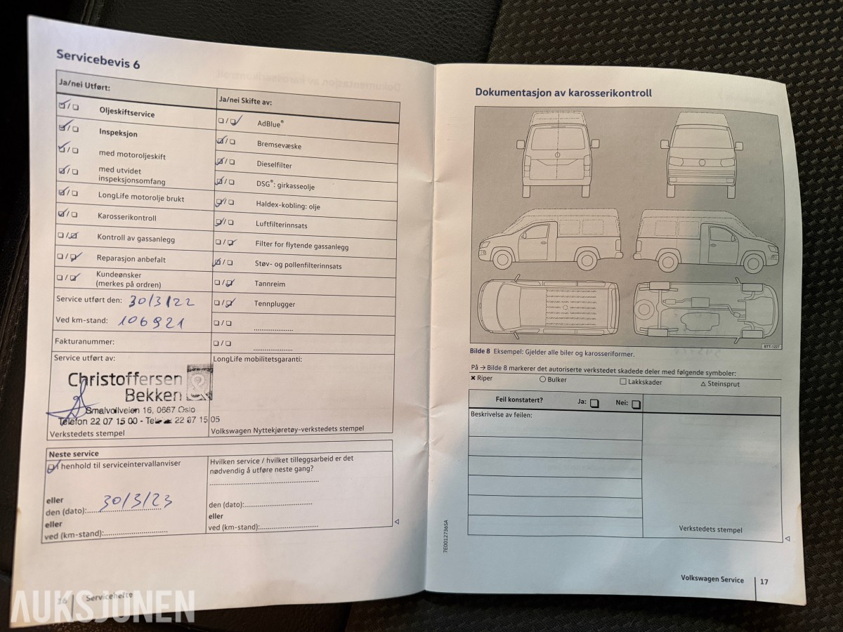 2017 VOLKSWAGEN TRANSPORTER 2,0 TDI 4MOTION WEBASTO HENGERFESTE