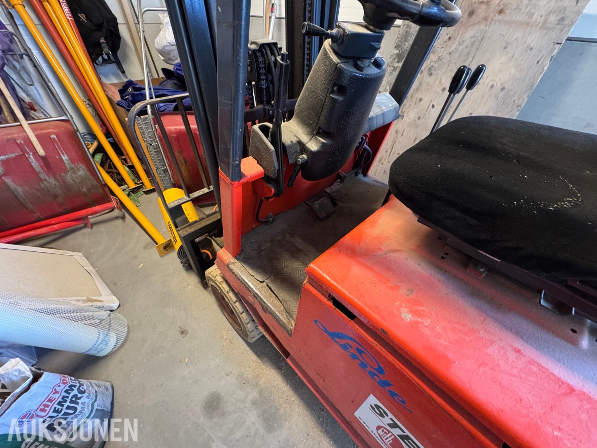 1994 Linde E15Z-02 elektrisk motvektstruck med gafler