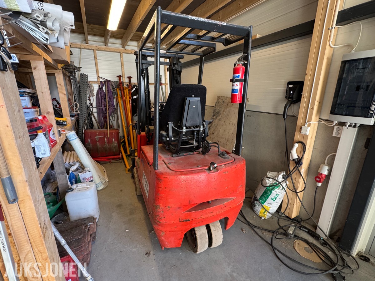 1994 Linde E15Z-02 elektrisk motvektstruck med gafler