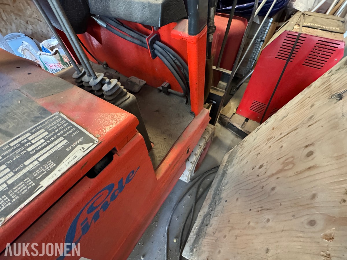 1994 Linde E15Z-02 elektrisk motvektstruck med gafler