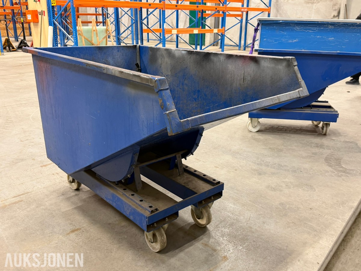 Tippcontainer åpen for truck - På hjul