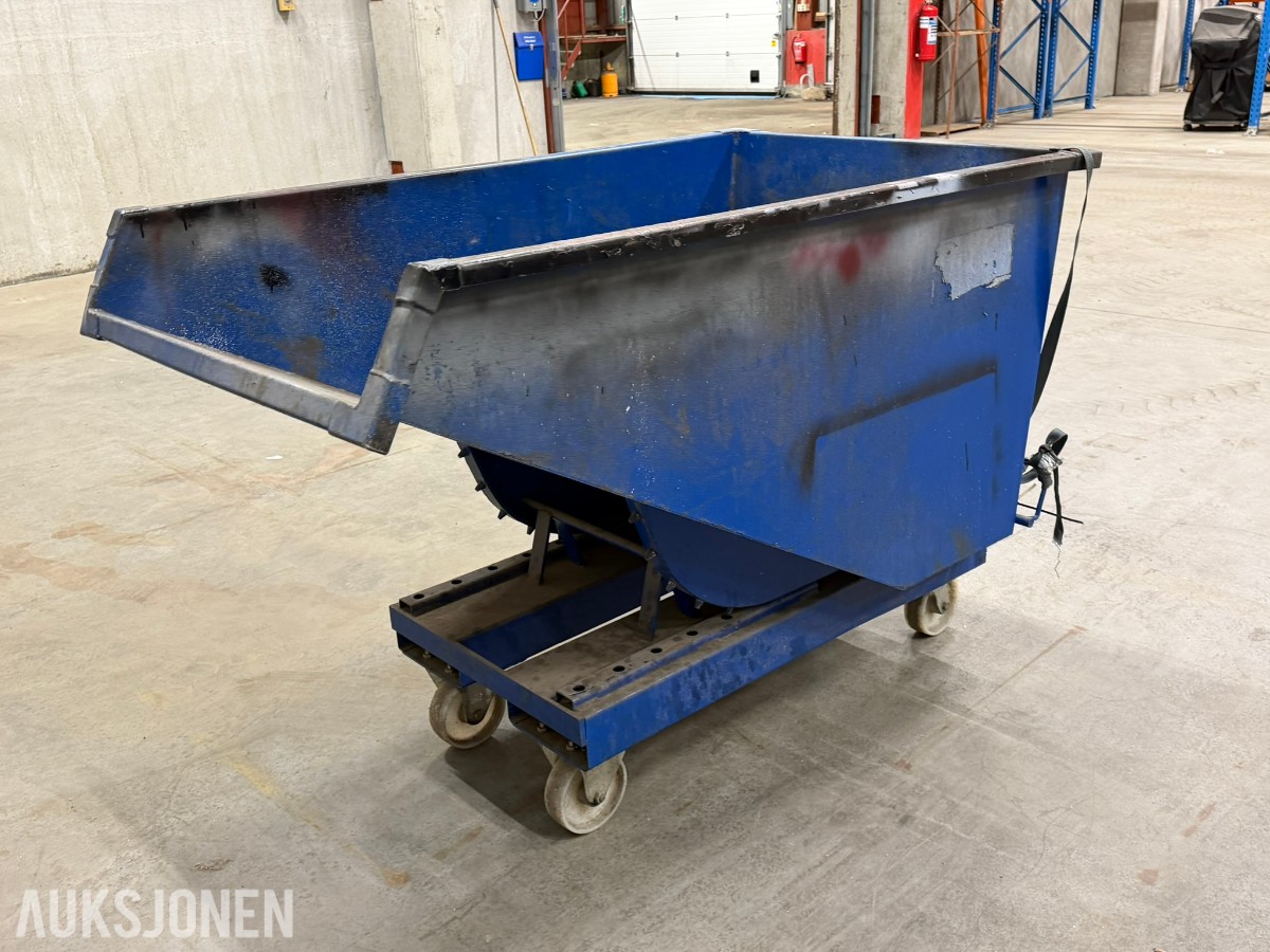 Tippcontainer åpen for truck - På hjul