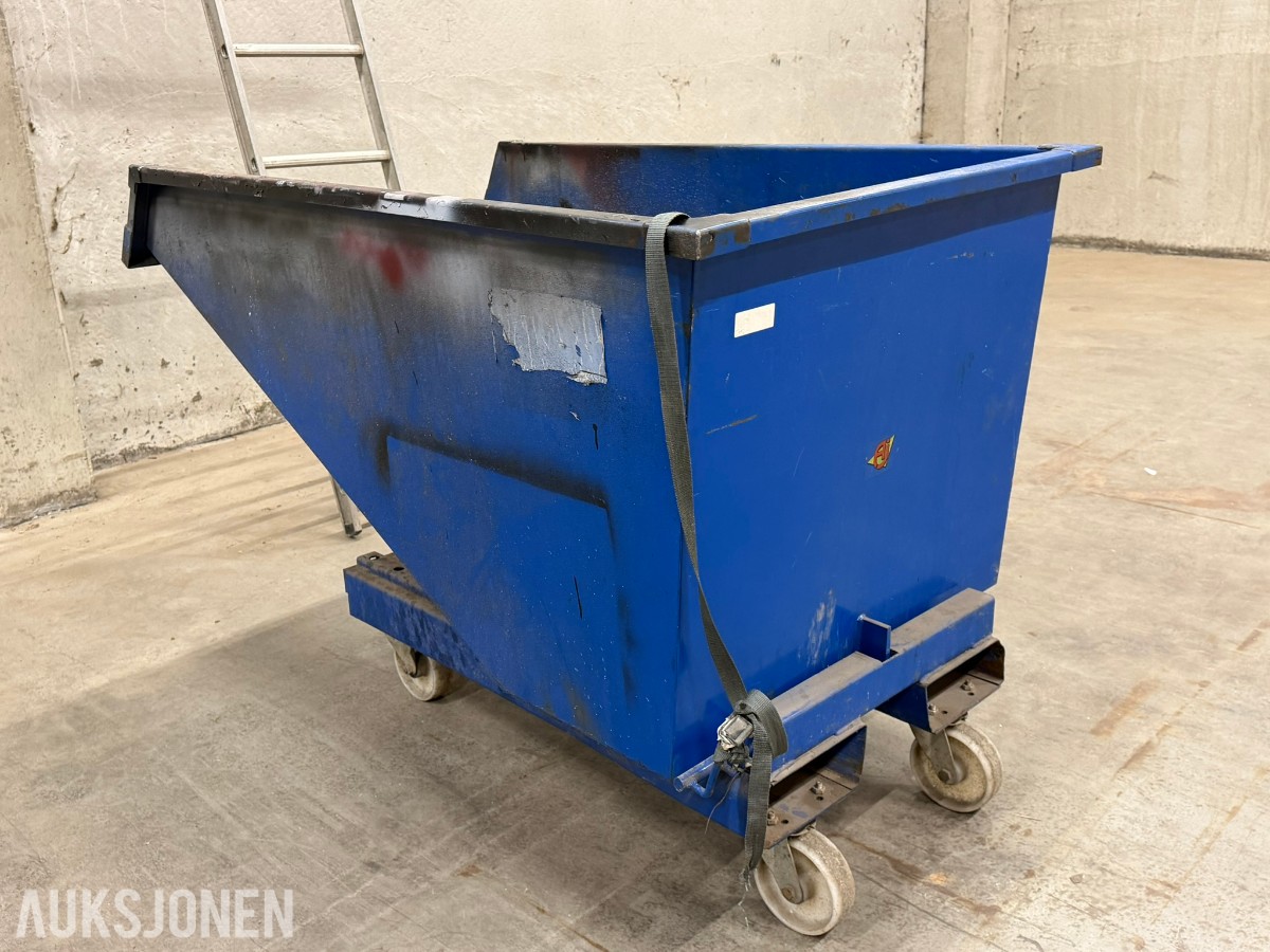 Tippcontainer åpen for truck - På hjul