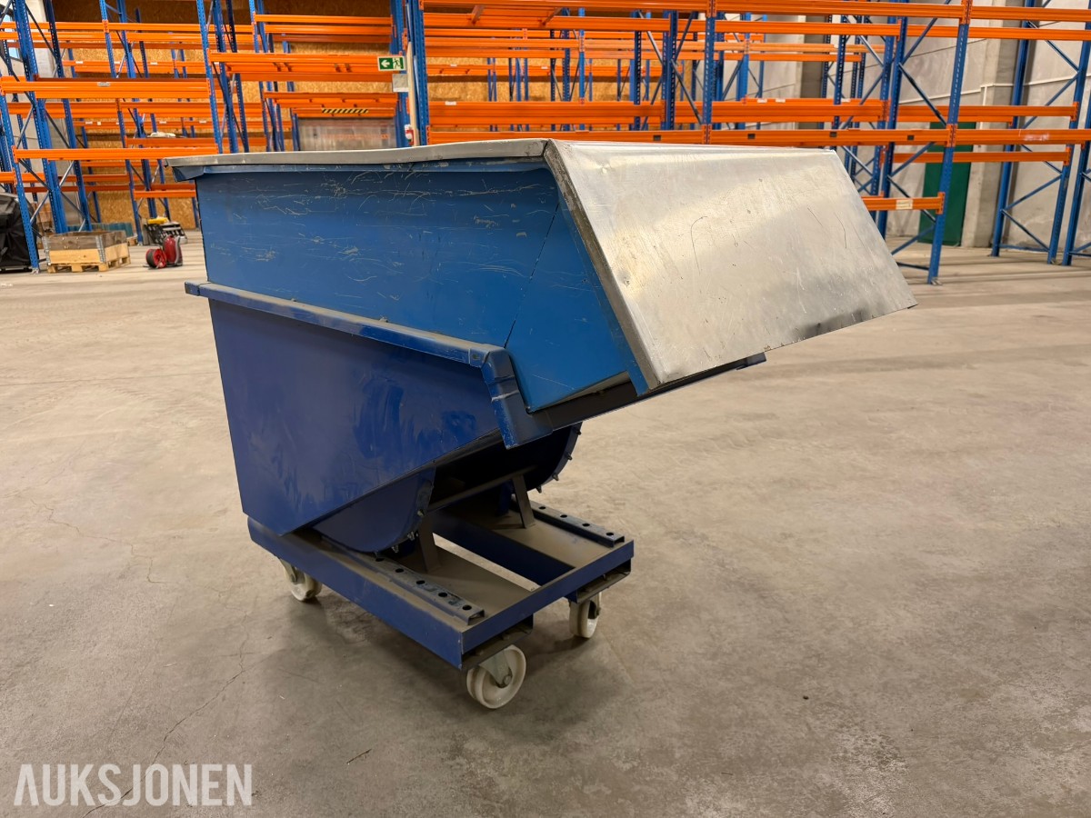 AJ åpen tippcontainer for truck med hjul