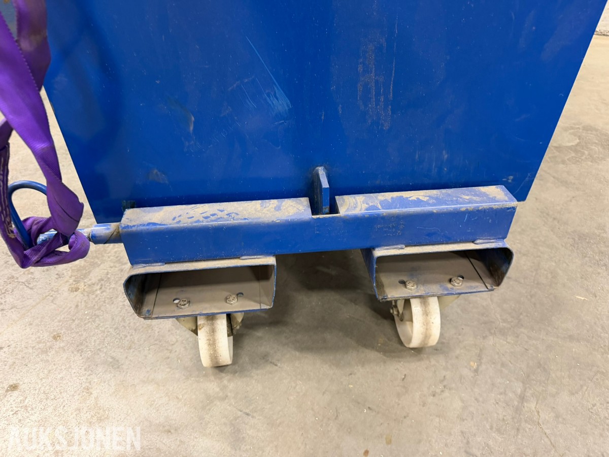 AJ åpen tippcontainer for truck med hjul