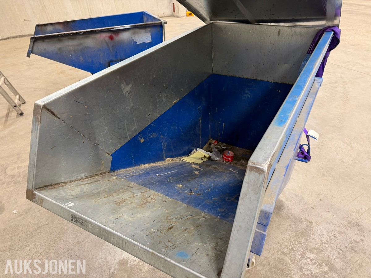 AJ åpen tippcontainer for truck med hjul
