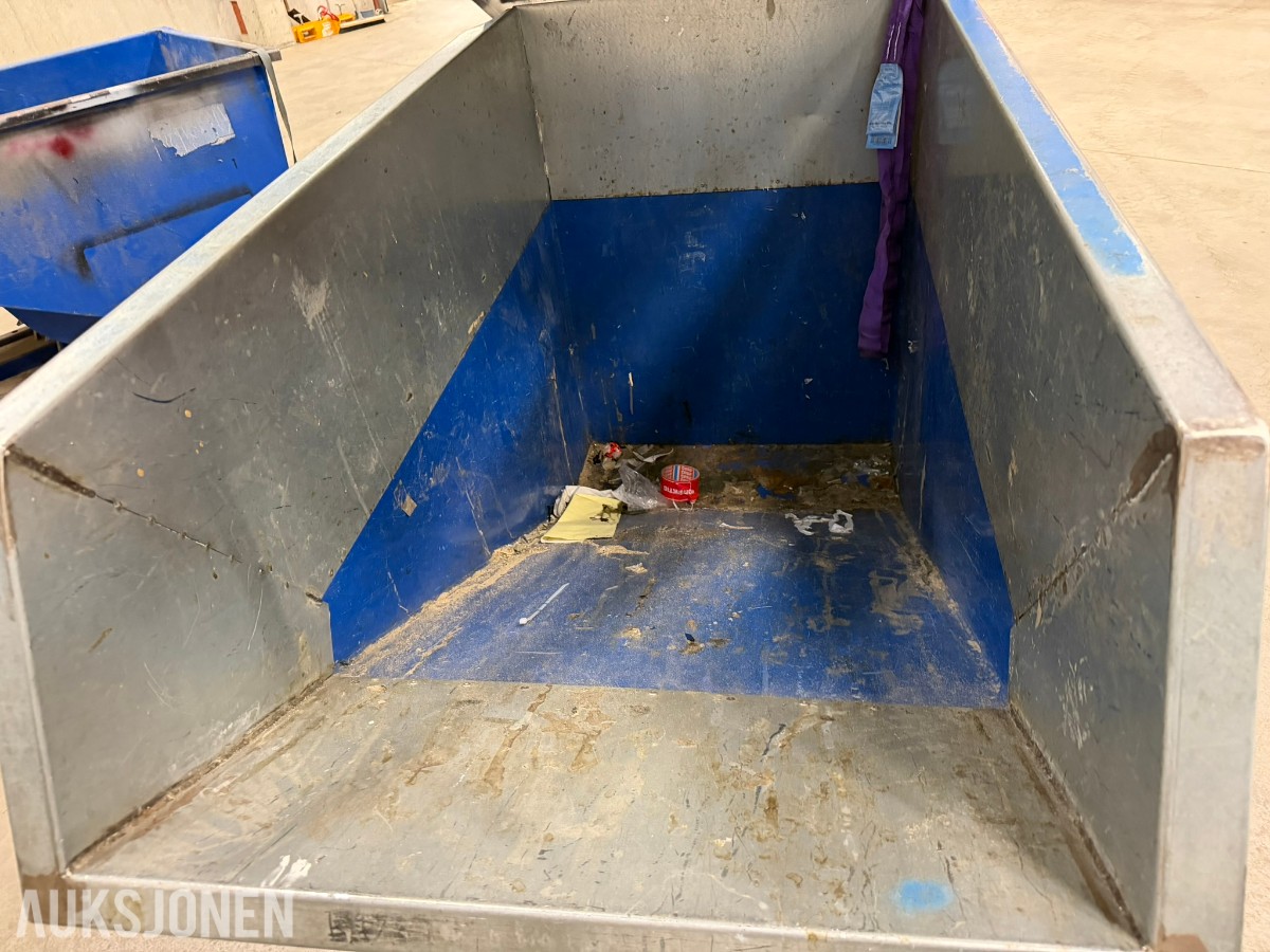 AJ åpen tippcontainer for truck med hjul