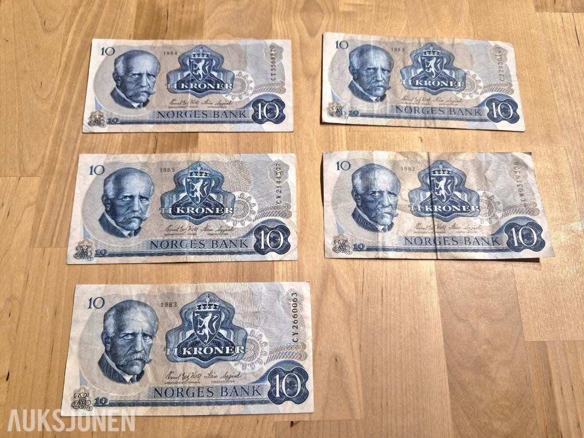 Kongeriket Norge Gullbelagte minnemedaljer - Myntsett samling- 1982-1995