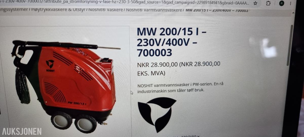 Mac serien Varmtvannsvasker H-mac 15/200