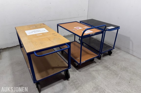 3 stk transportvogner