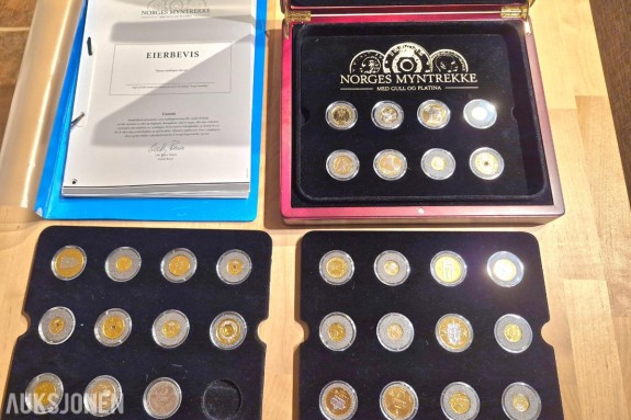 Norges Myntrekke med Gull og Platina Samlerhuset *Ingen minstepris*