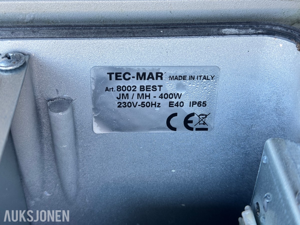 15 stk Tec-Mar lyskastere 400 W 