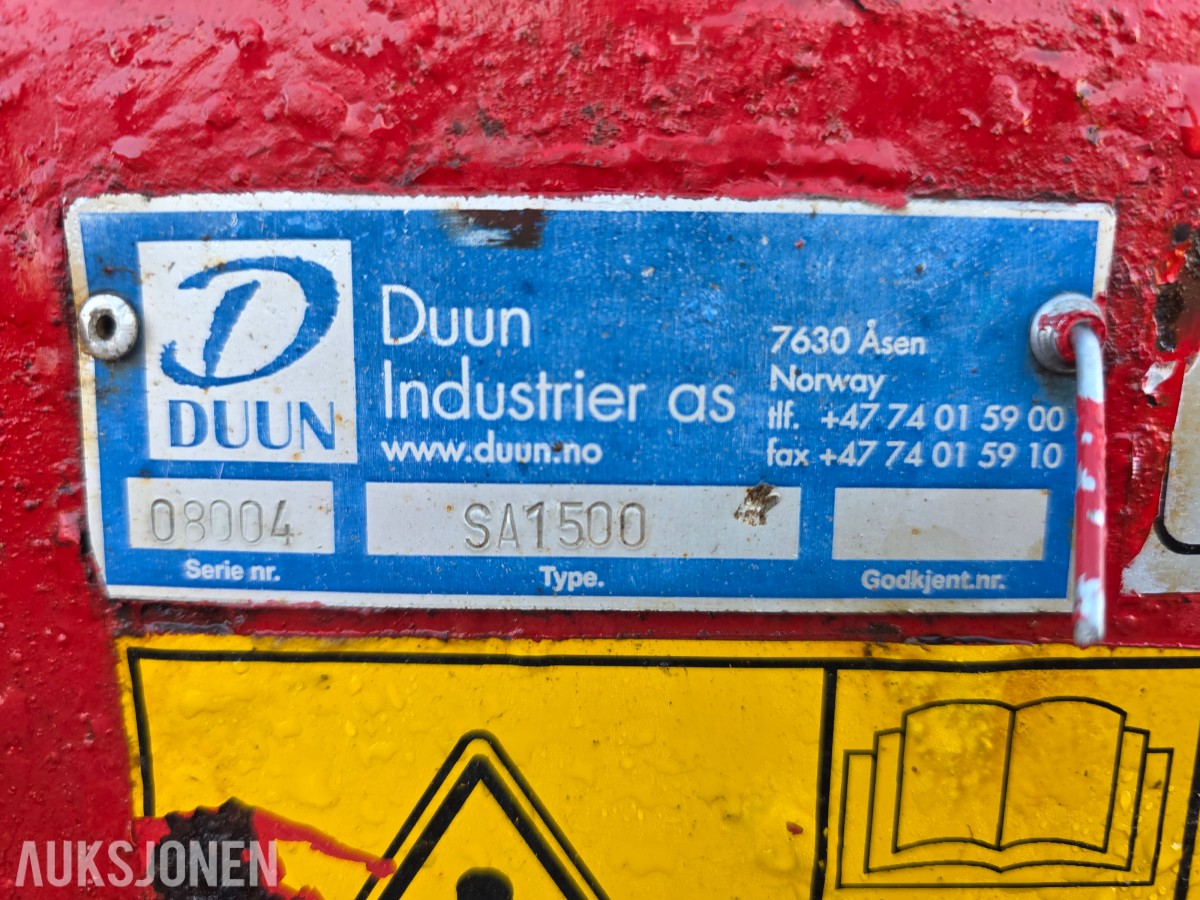 DUUN sandstrøer SA 1500 3 punktfeste