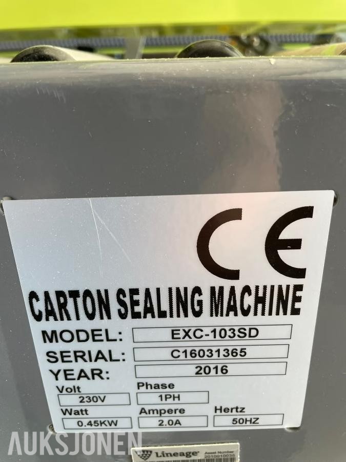 2 stk Kartongforseglingsmaskin EXC-103SD *Ingen minstepris*