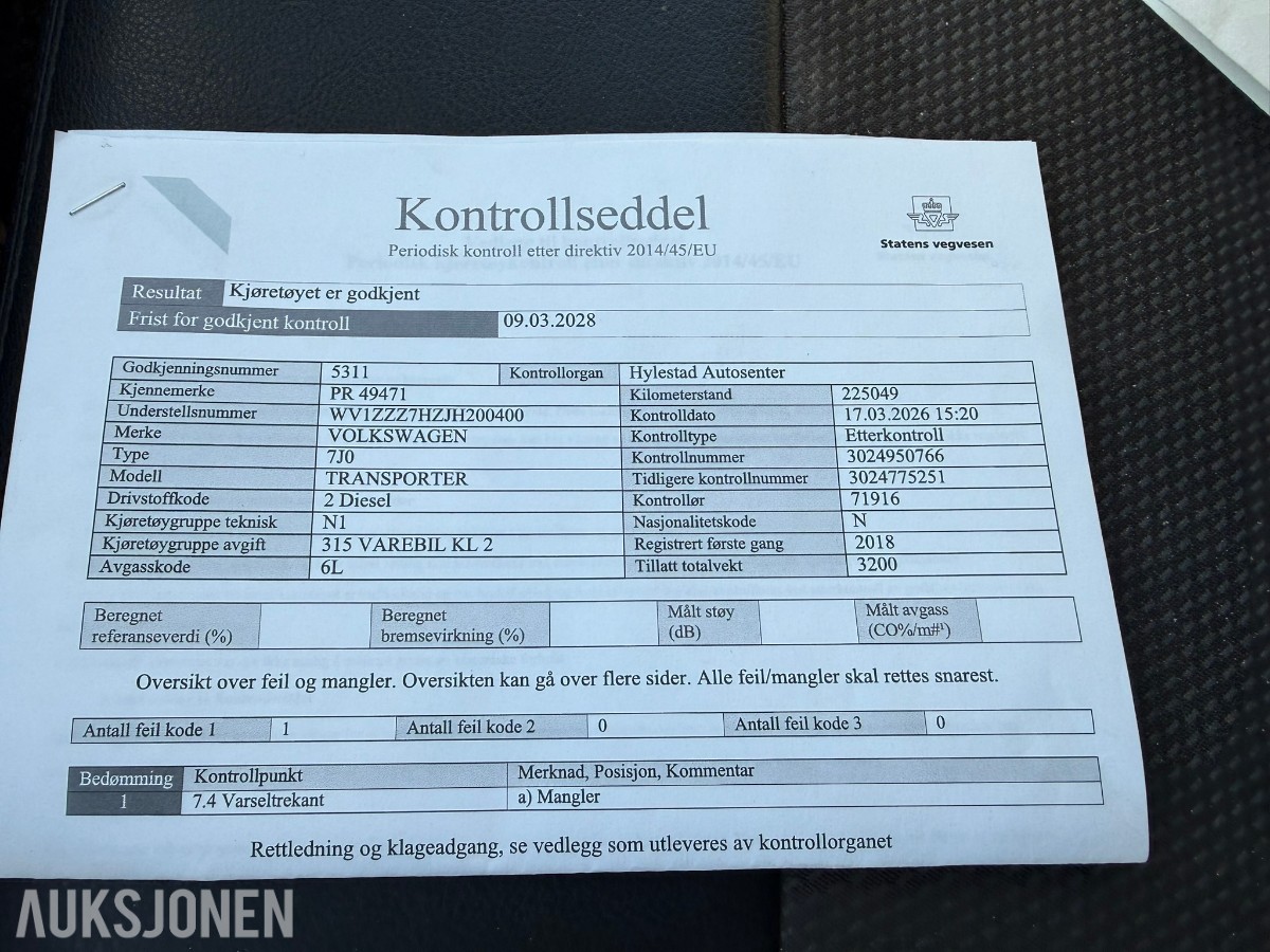 2018 Volkswagen Transporter, 2,0 TDI 150hk Lang 4Motion