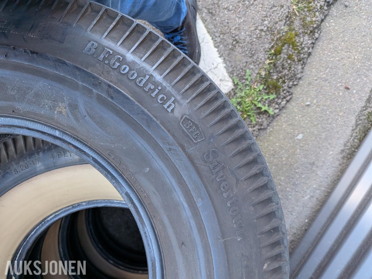 4 stk BF Dekk til veteranbil 8.20-15 *Ingen minstepris*