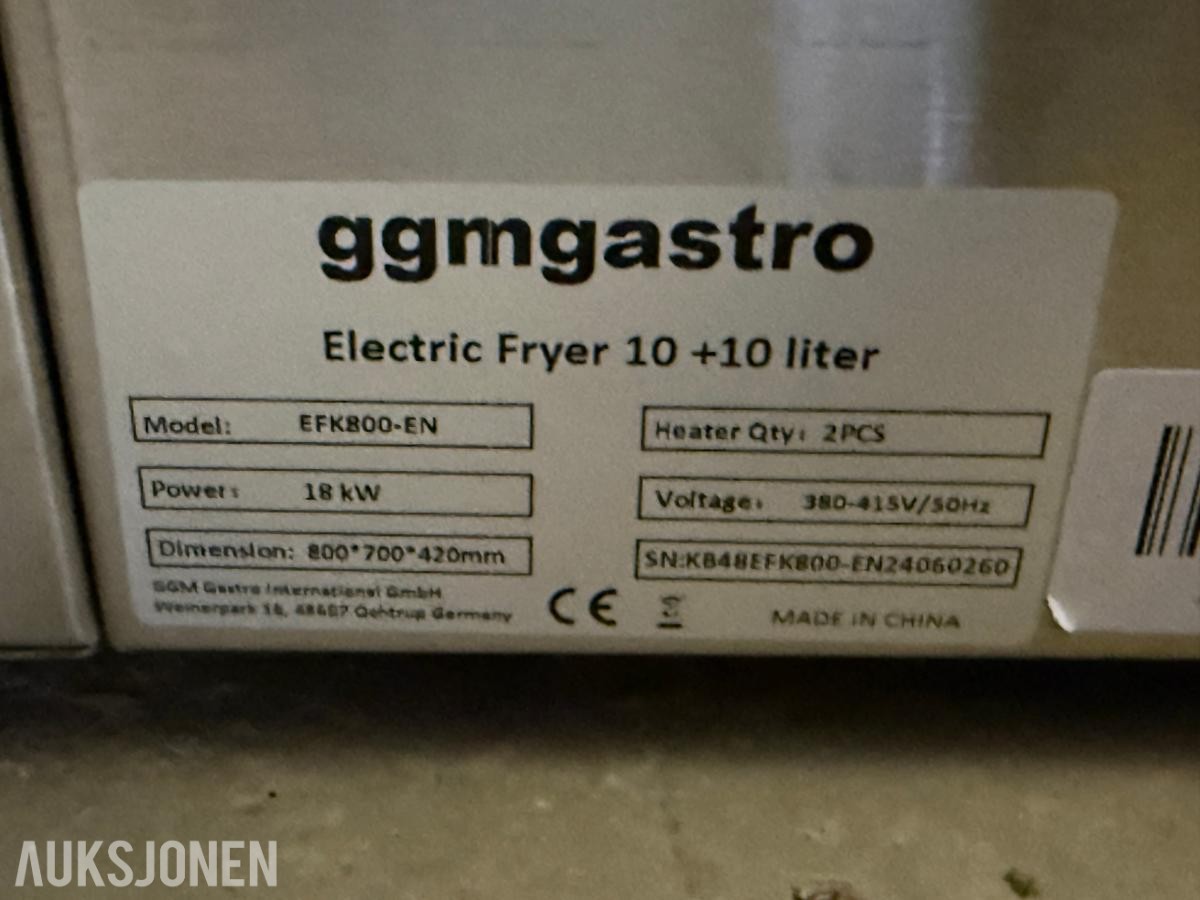 Helt ny GGMGastro EFK800-EN Frityr