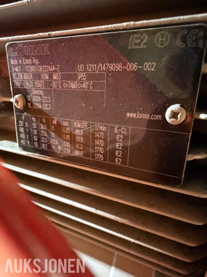 Lite brukt Lönne 11 kW trefase elektromotor