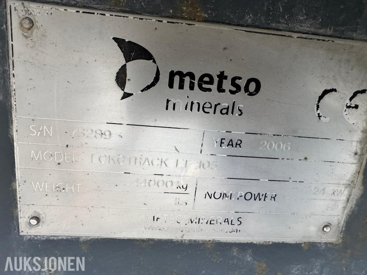 2006 Metso Lokotrack LT105 knuseverk, 12828 timer