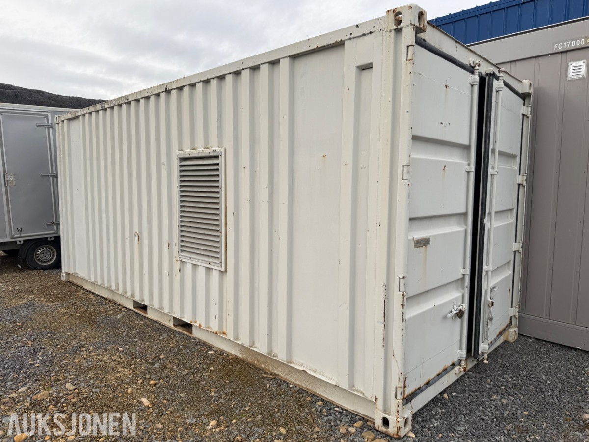 Containeraggregat 110 kVA / 88 kW diesel 400 V, 185 timer, rep,objekt