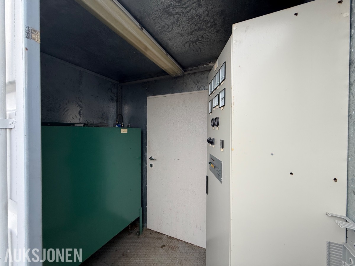 Containeraggregat 110 kVA / 88 kW diesel 400 V, 185 timer, rep,objekt