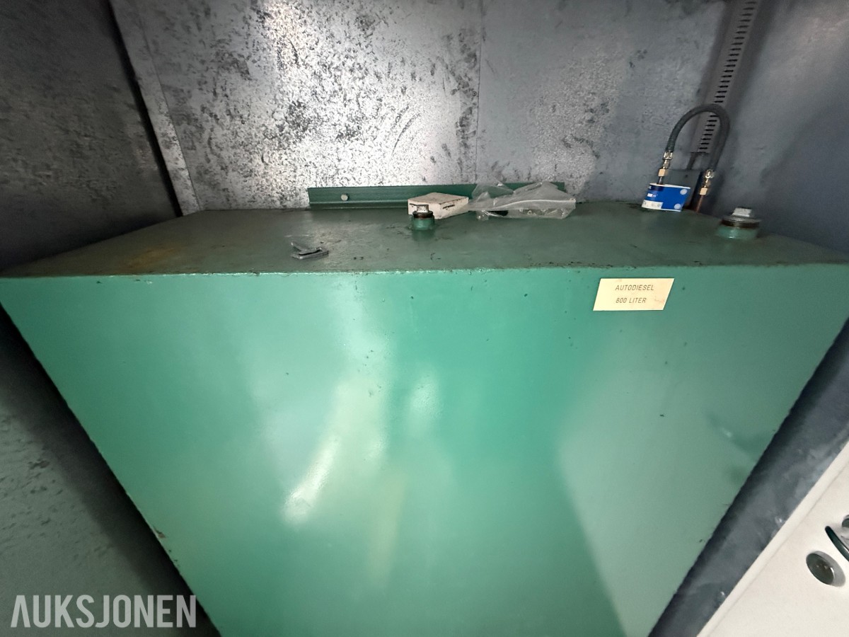 Containeraggregat 110 kVA / 88 kW diesel 400 V, 185 timer, rep,objekt