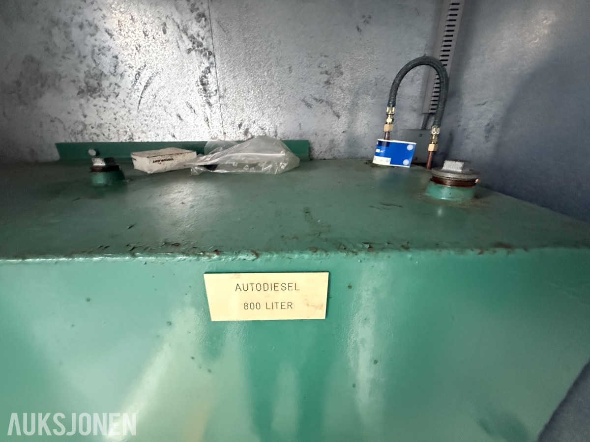 Containeraggregat 110 kVA / 88 kW diesel 400 V, 185 timer, rep,objekt
