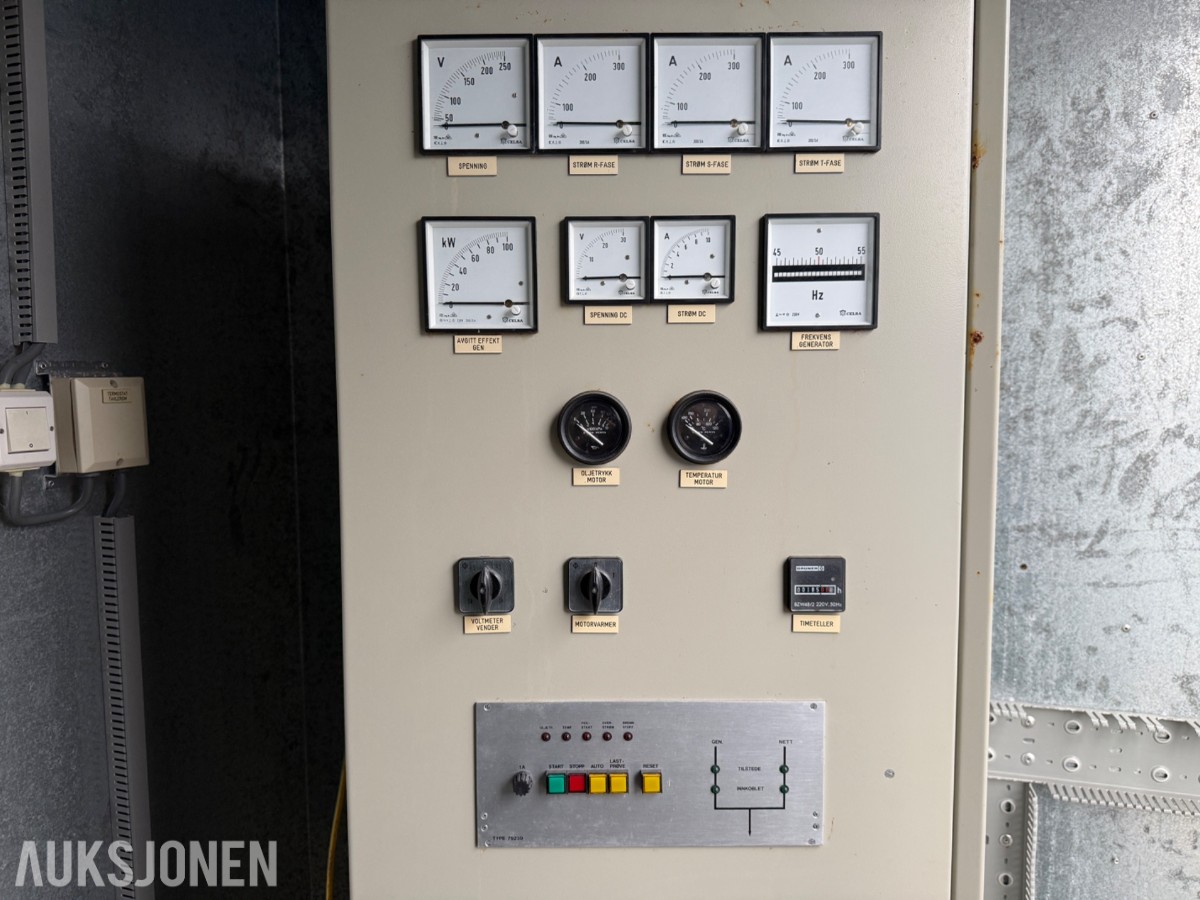 Containeraggregat 110 kVA / 88 kW diesel 400 V, 185 timer, rep,objekt