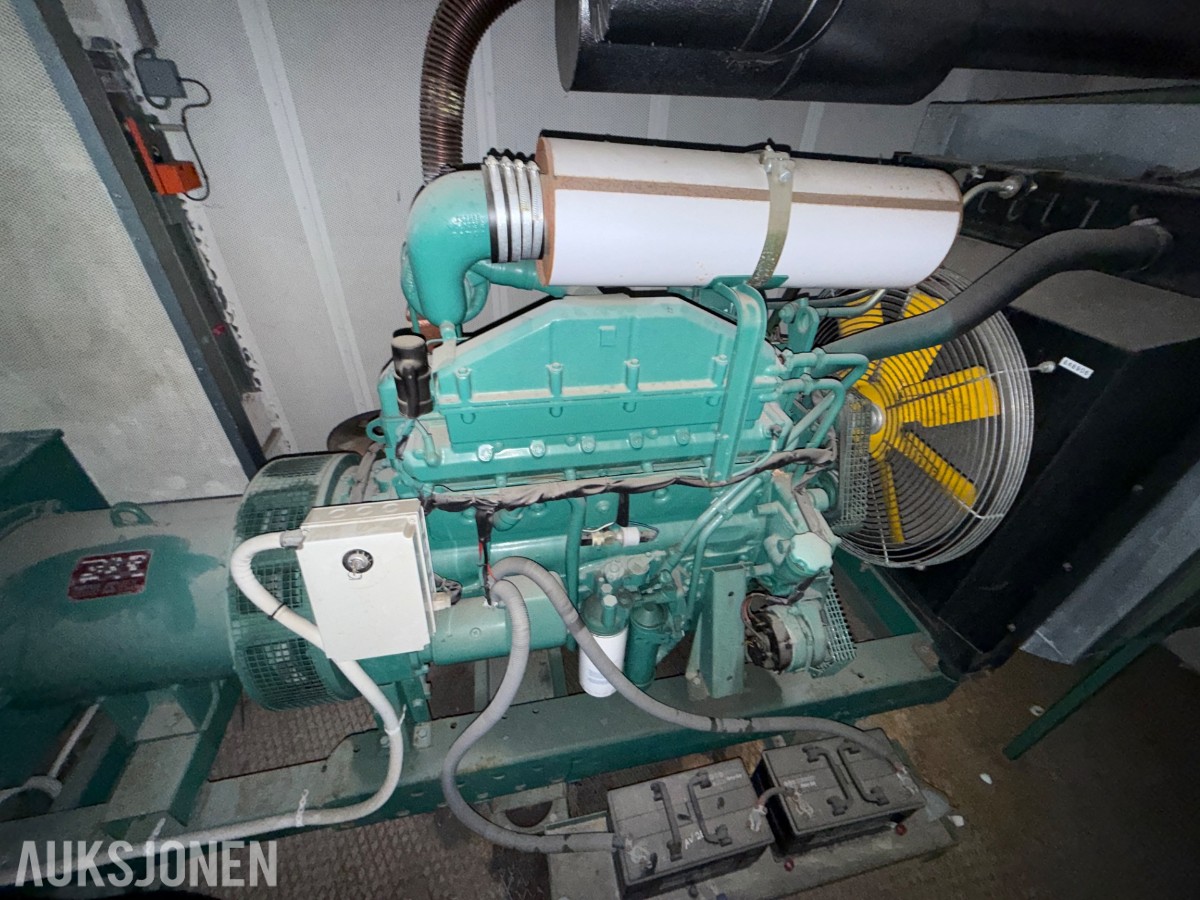 Containeraggregat 110 kVA / 88 kW diesel 400 V, 185 timer, rep,objekt