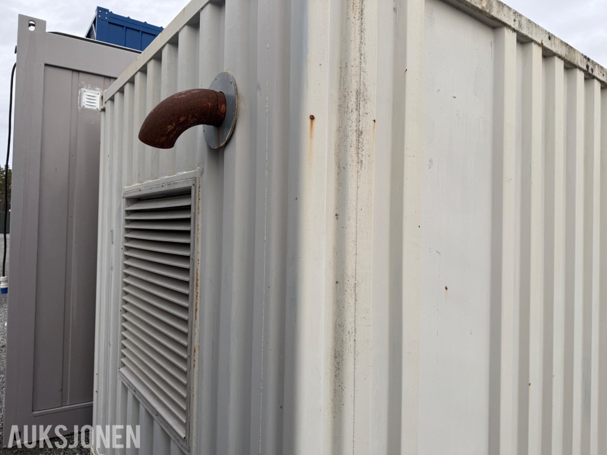 Containeraggregat 110 kVA / 88 kW diesel 400 V, 185 timer, rep,objekt