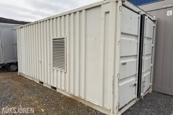 Containeraggregat 110 kVA / 88 kW diesel 400 V, 185 timer, rep,objekt