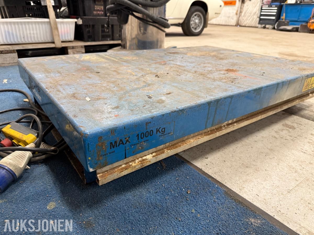 elektrisk hydraulisk løftebord 1000 kg - ingen minstepris