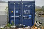 20 fots container med sideåpning og innhold selges