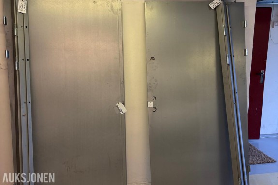 Hellbergs dobbel ståldør HI-YDD – 22x21M – EI60 – med karm