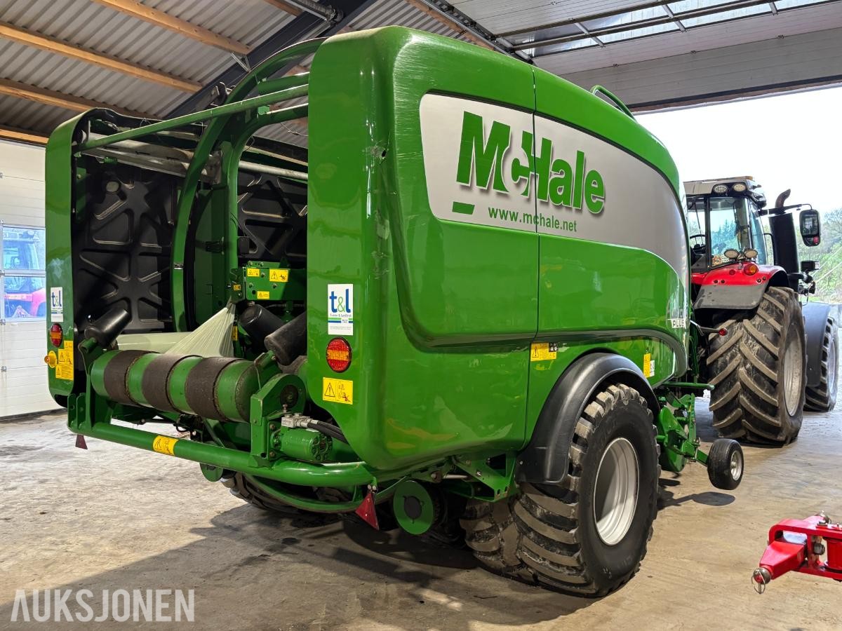 2015 McHale Fusion 3+ rundballepresse med integrert plastpakker