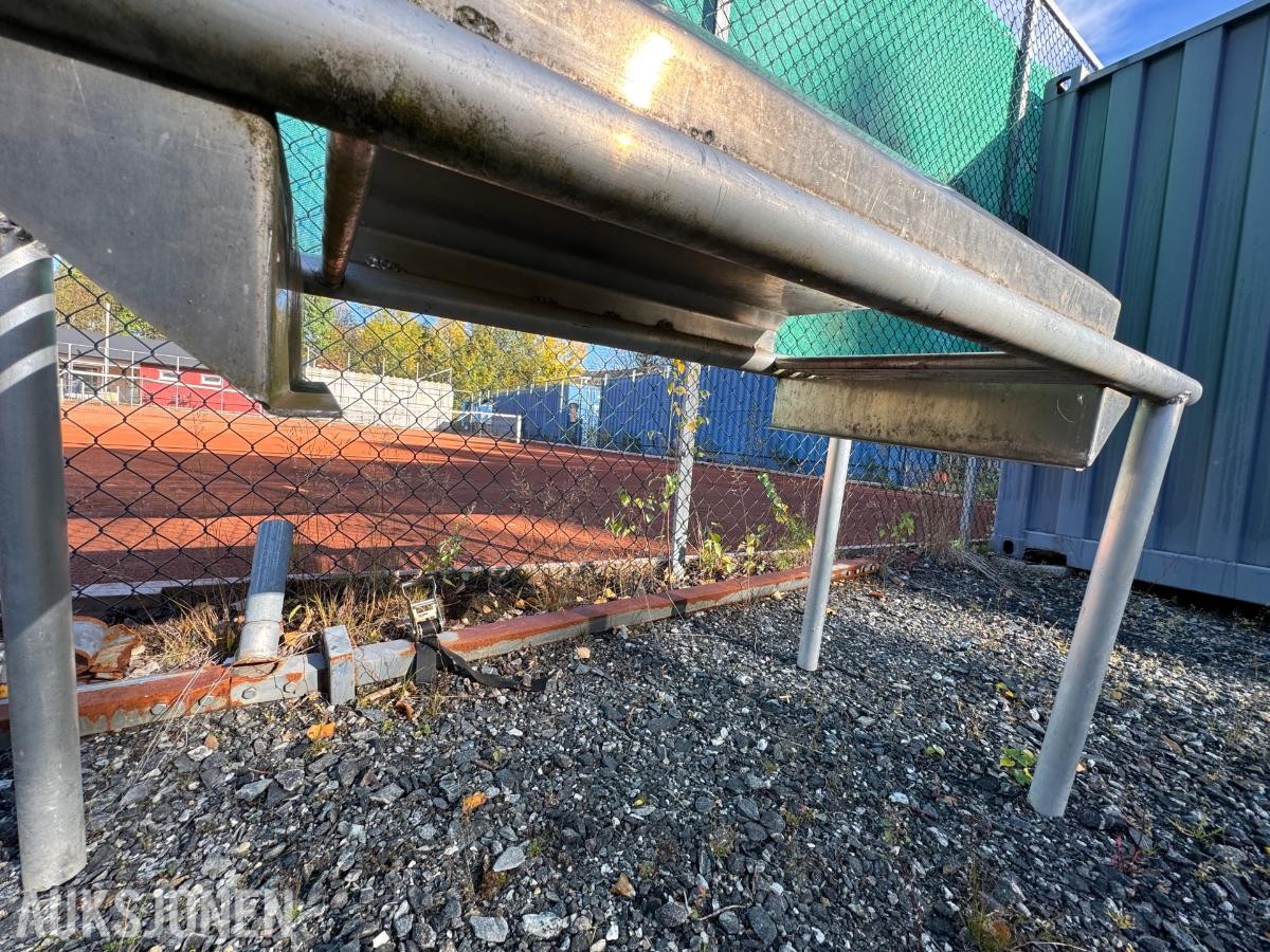 Søppelkasser aluminium på hjul / 5 stk / ubrukt