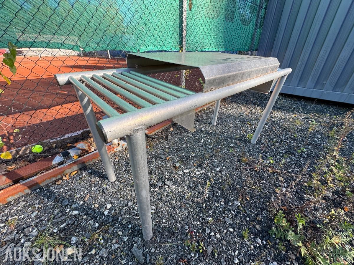Søppelkasser aluminium på hjul / 5 stk / ubrukt