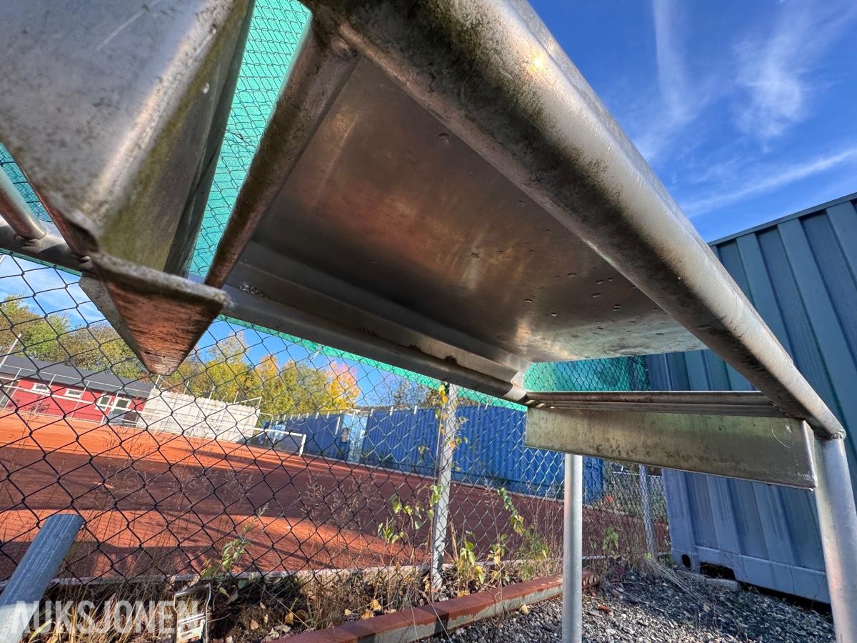 Søppelkasser aluminium på hjul / 5 stk / ubrukt