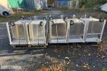 Søppelkasser aluminium på hjul / 5 stk / ubrukt 