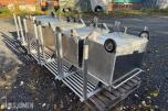 Søppelkasser aluminium på hjul / 5 stk / ubrukt 