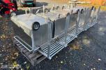 Søppelkasser aluminium på hjul / 5 stk / ubrukt 