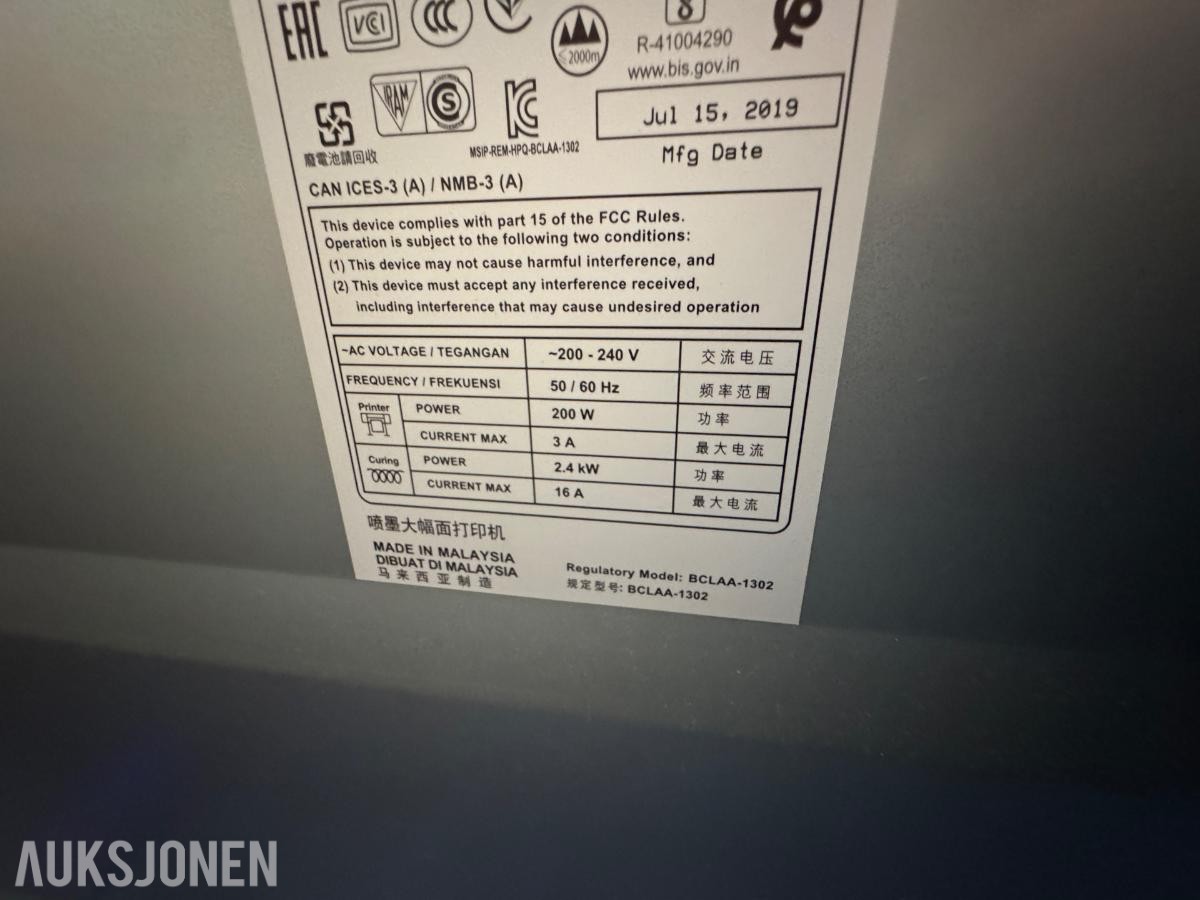 2019 HP Latex 315 storformatrullskriver