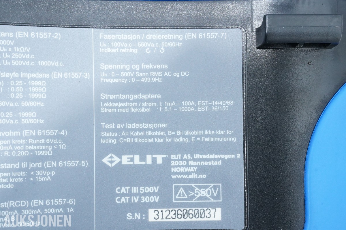 ELIT EuroMaster AutoEV installasjonstester med ladestasjonstest og måleutstyr