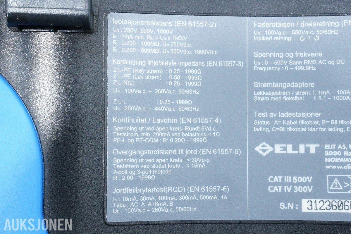ELIT EuroMaster AutoEV installasjonstester med ladestasjonstest og måleutstyr