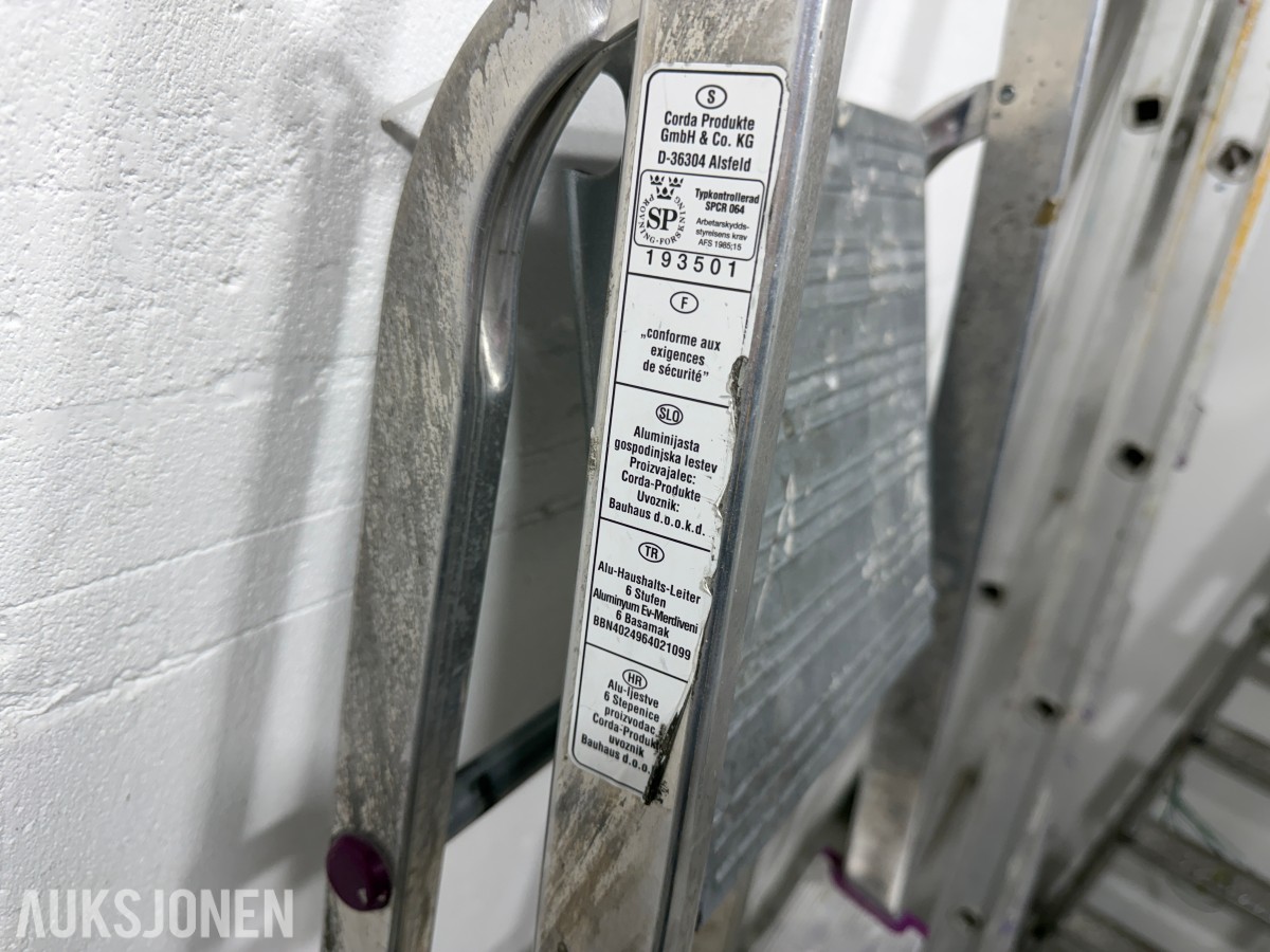 Parti Zarges og Hard Head stiger i aluminium