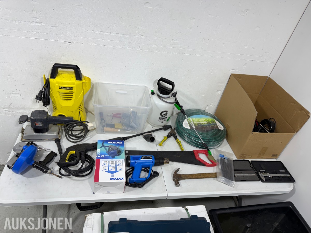 Verktøy og verkstedutstyr, Bosch, Kärcher og Black & Decker