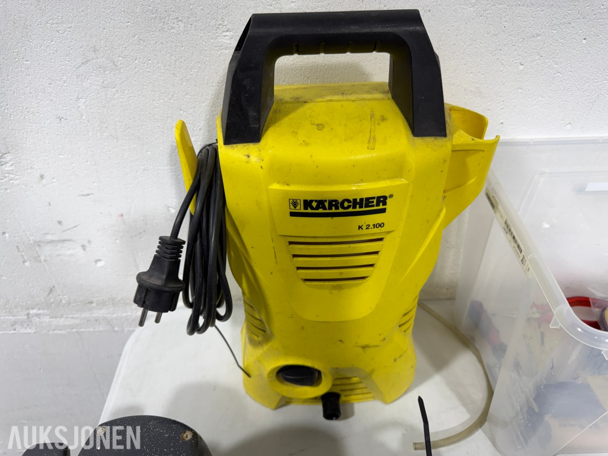 Verktøy og verkstedutstyr, Bosch, Kärcher og Black & Decker