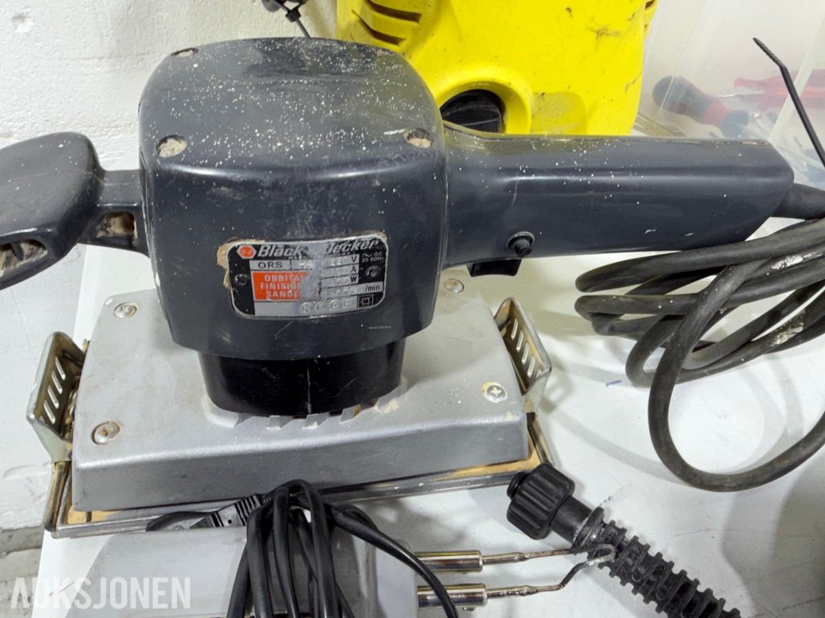 Verktøy og verkstedutstyr, Bosch, Kärcher og Black & Decker